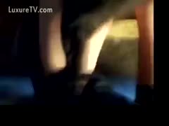Big dark brute going to city on a pierced young slut in this beastiality video